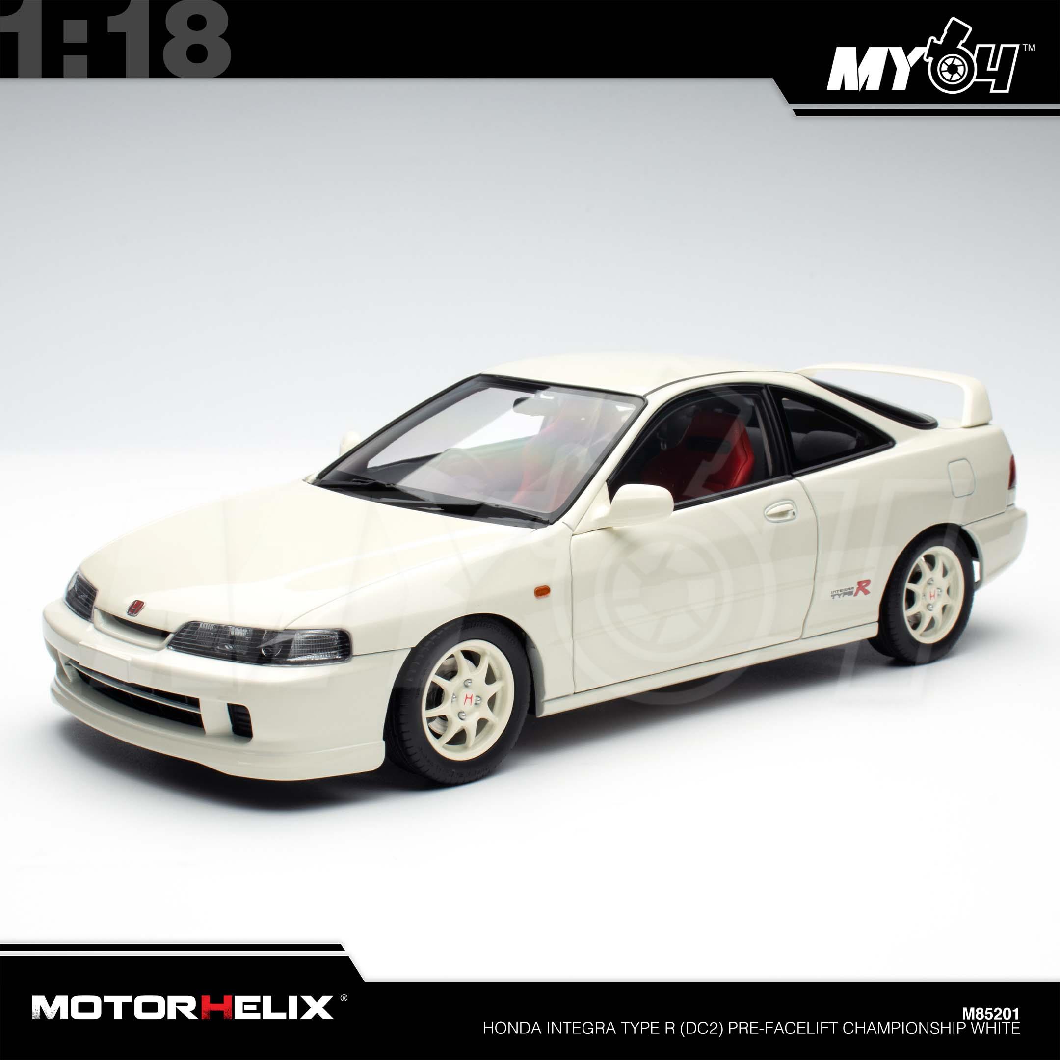 1:18 MOTORHELIX Honda Integra Type R (DC2) Pre-Facelift Championship White