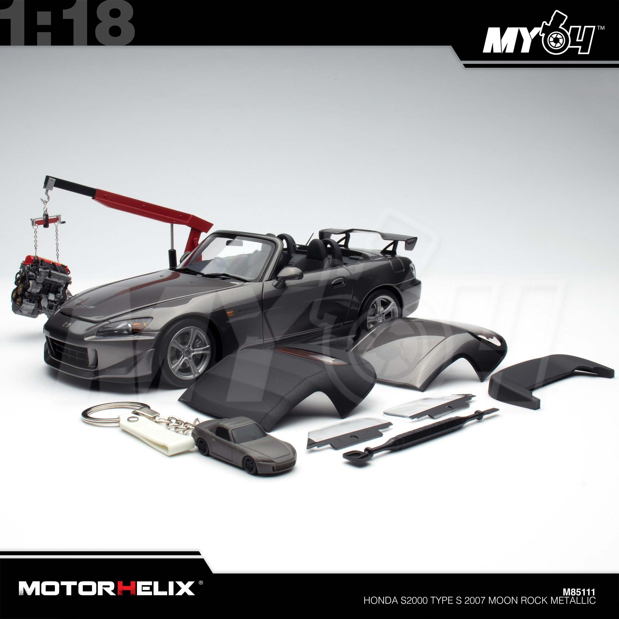 1:18 MOTORHELIX Honda S2000 Type S 2007 Moon Rock Metallic
