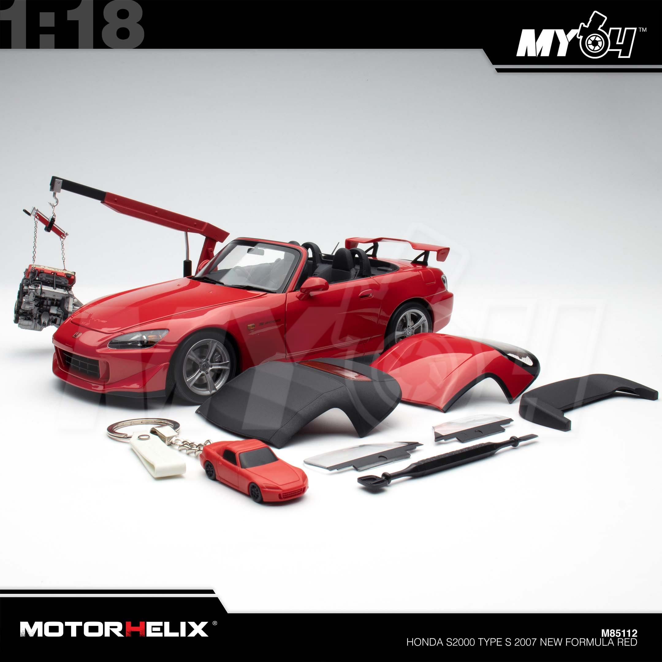1:18 MOTORHELIX Honda S2000 Type S 2007 New Formula Red