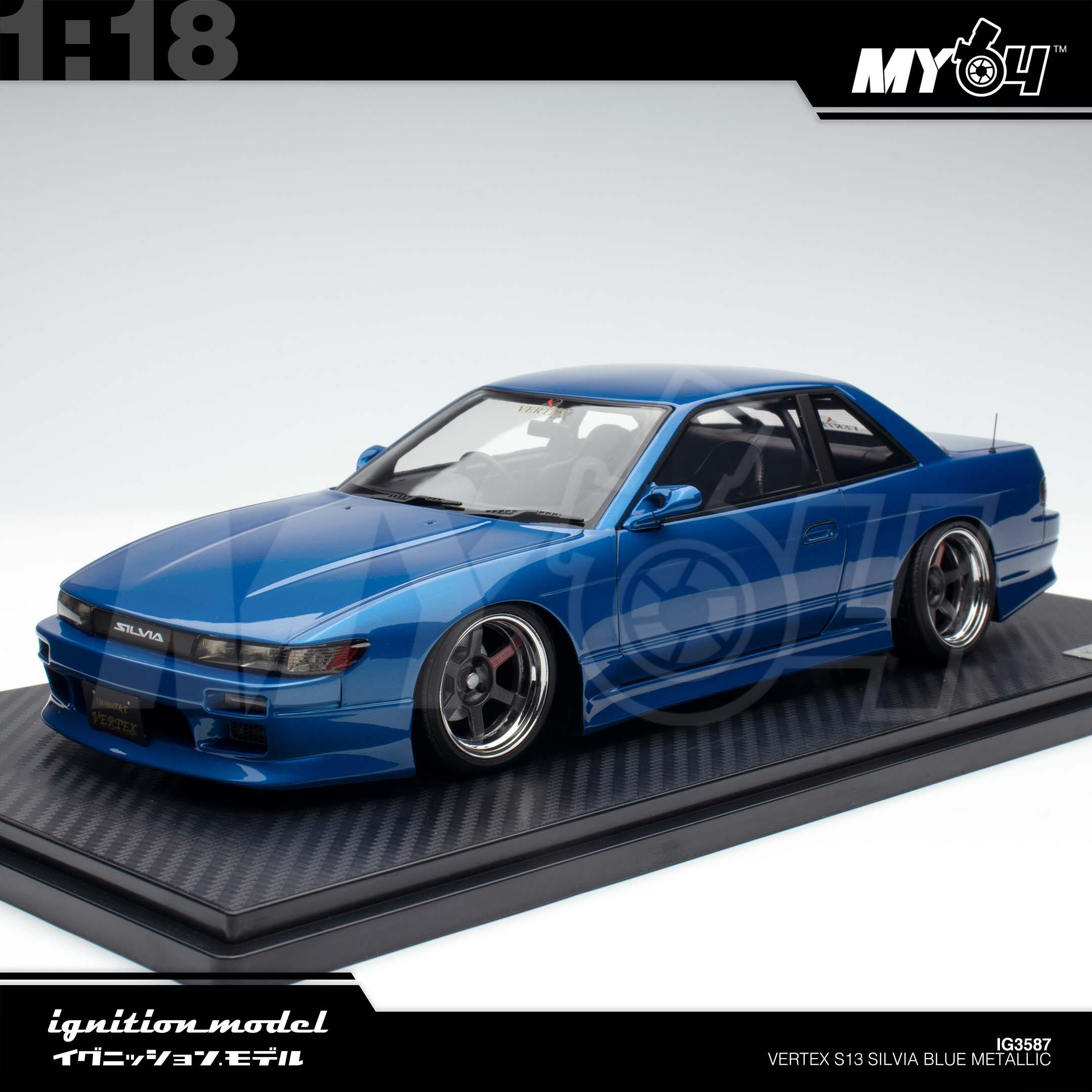 1:18 IGNITION MODEL Vertex S13 Silvia Blue Metallic
