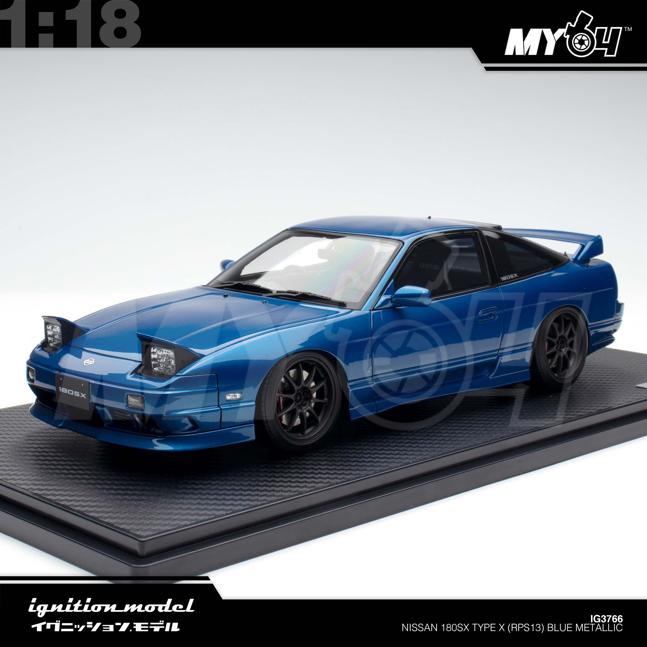 1:18 IGNITION MODEL Nissan 180SX Type X (RPS13) Blue Metallic 