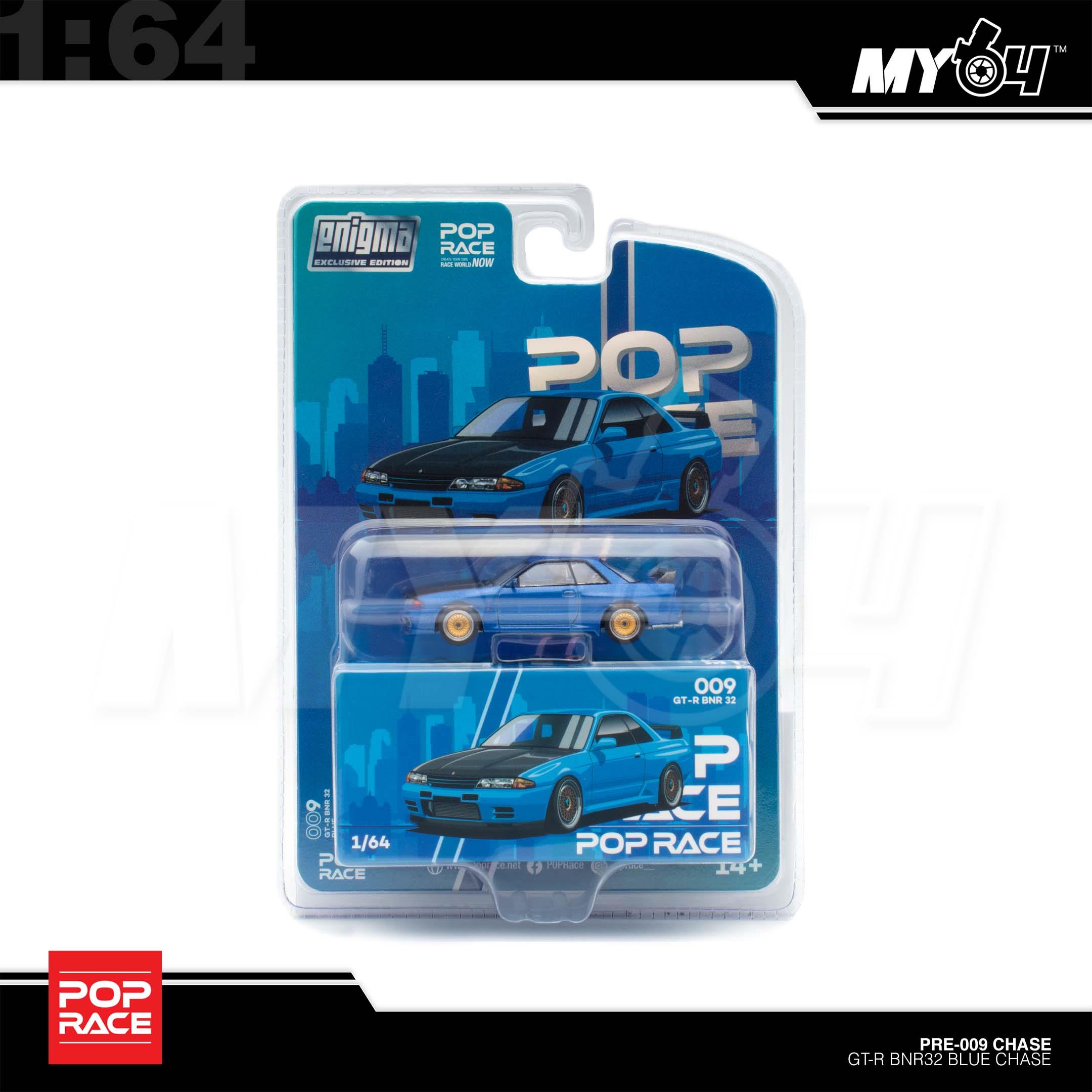 1:64 POP RACE GT-R BNR32 Blue Chase