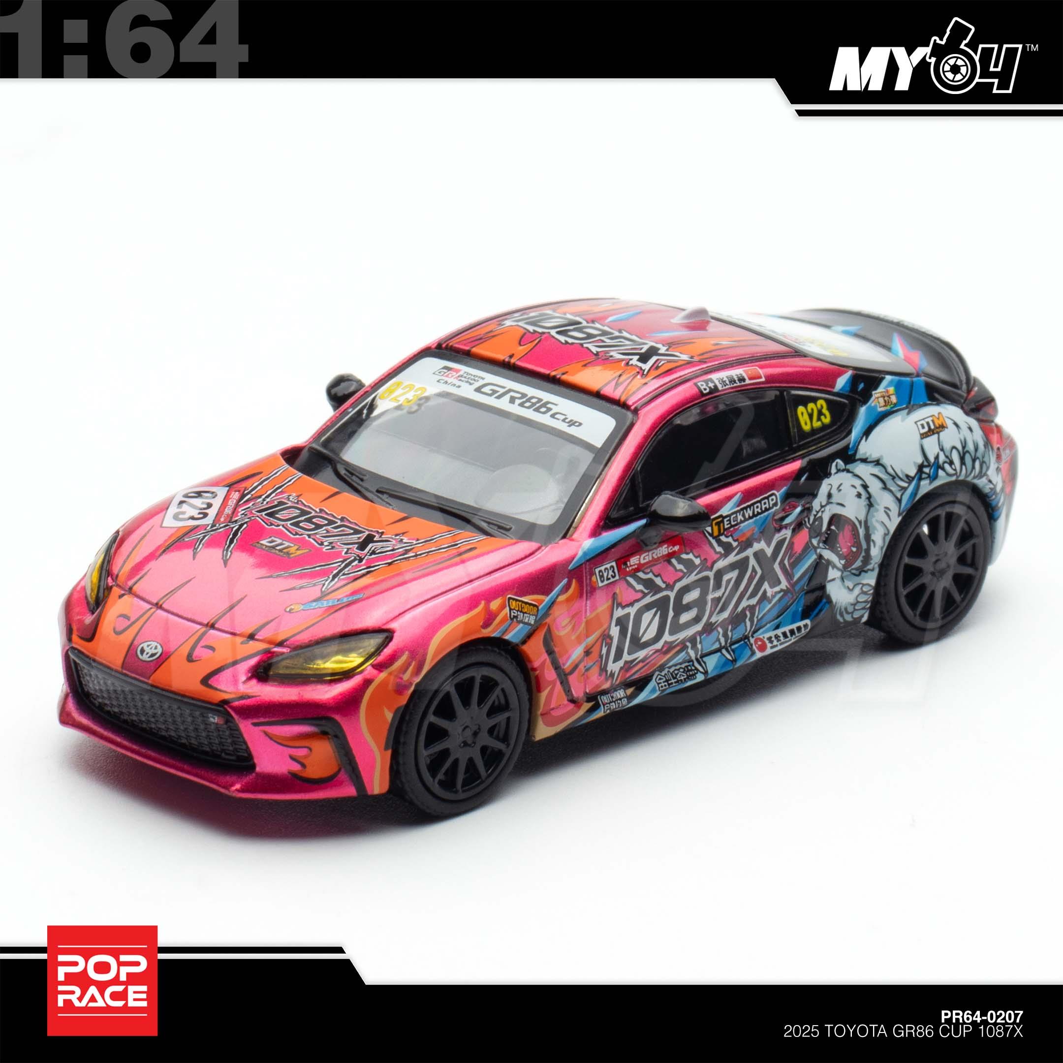 1:64 POP RACE 2025 Toyota GR86 Cup 1087X