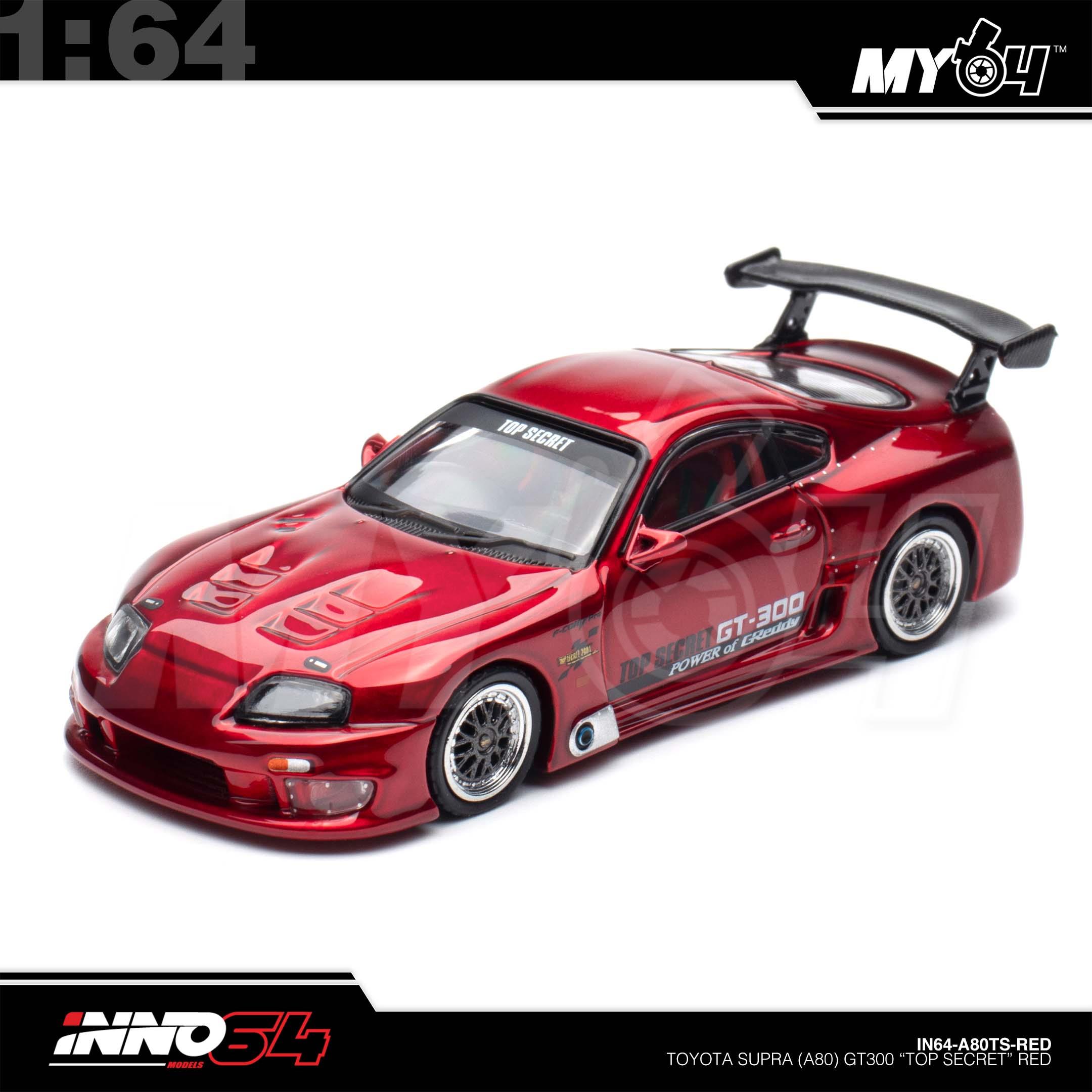 1:64 INNO64 Toyota Supra (A80) GT300 "Top Secret" Red