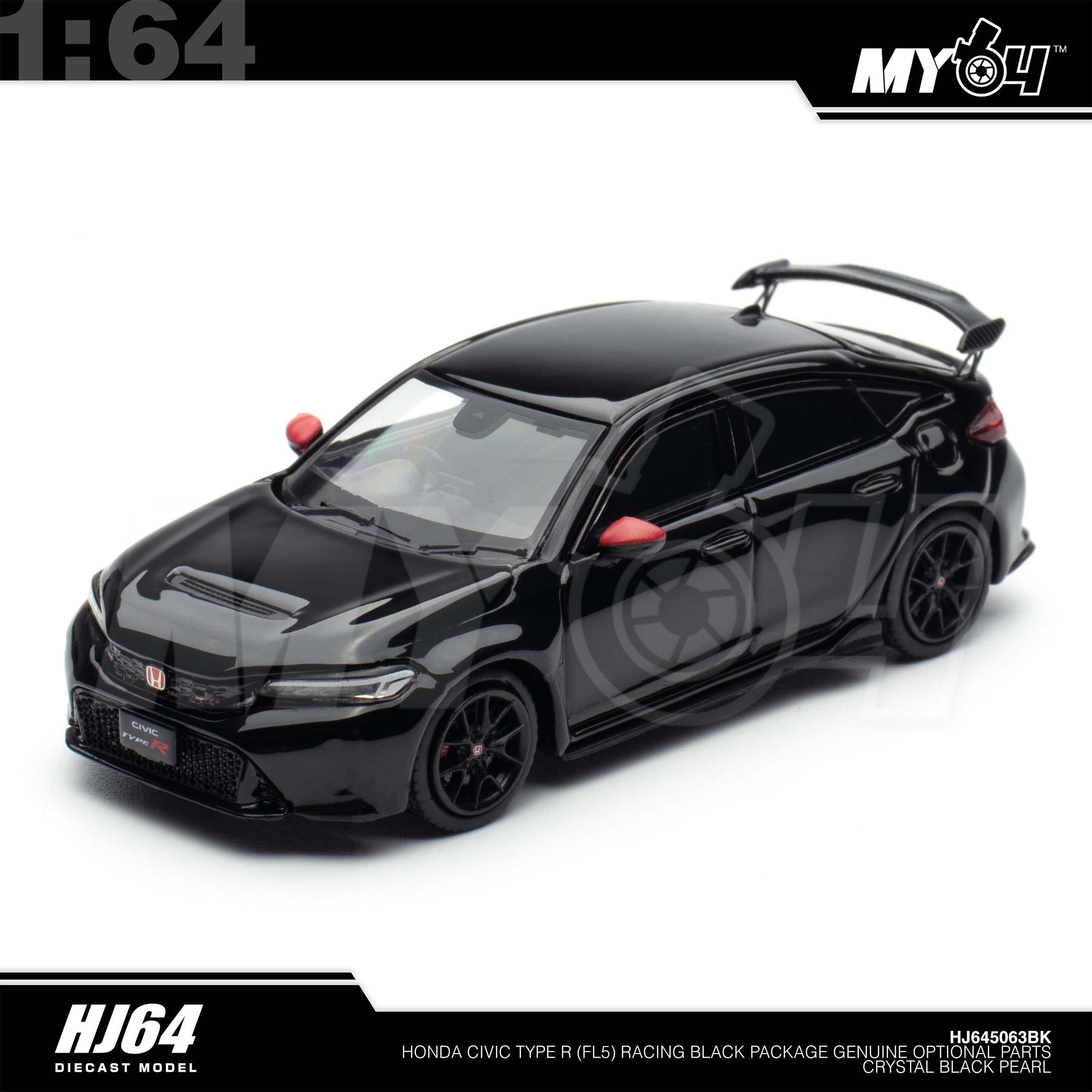 1:64 HOBBY JAPAN Honda Civic Type R (FL5) Racing Black Package Genuine Optional Parts Crystal Black Pearl