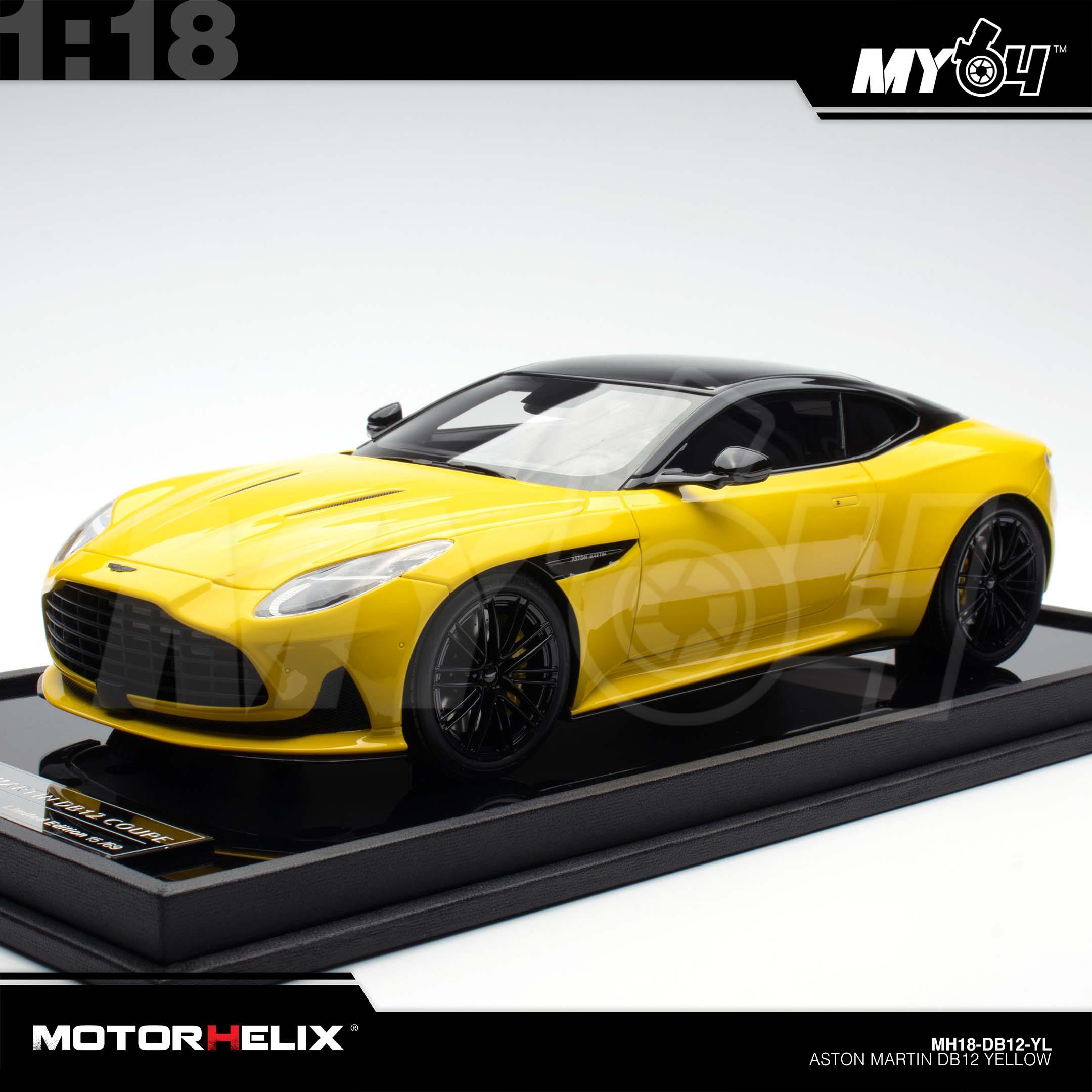 1:18 MOTORHELIX Aston Martin DB12 Yellow