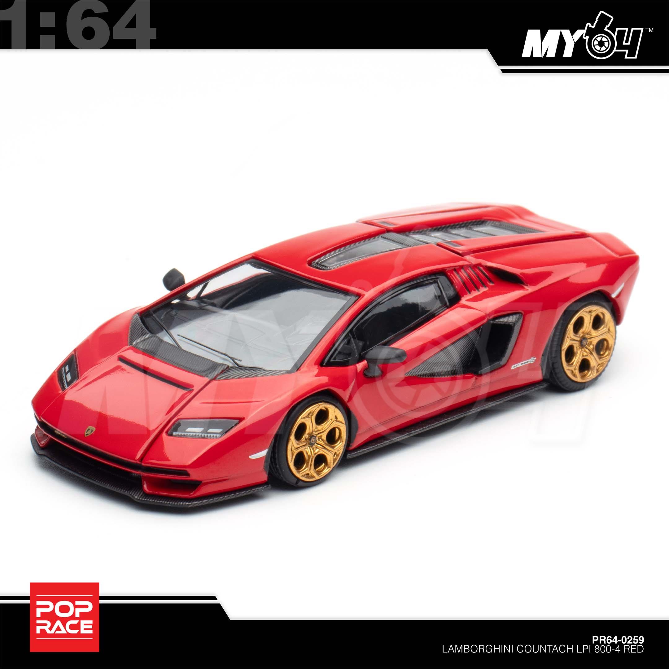 1:64 POP RACE Lamborghini Countach LPI 800-4 Red