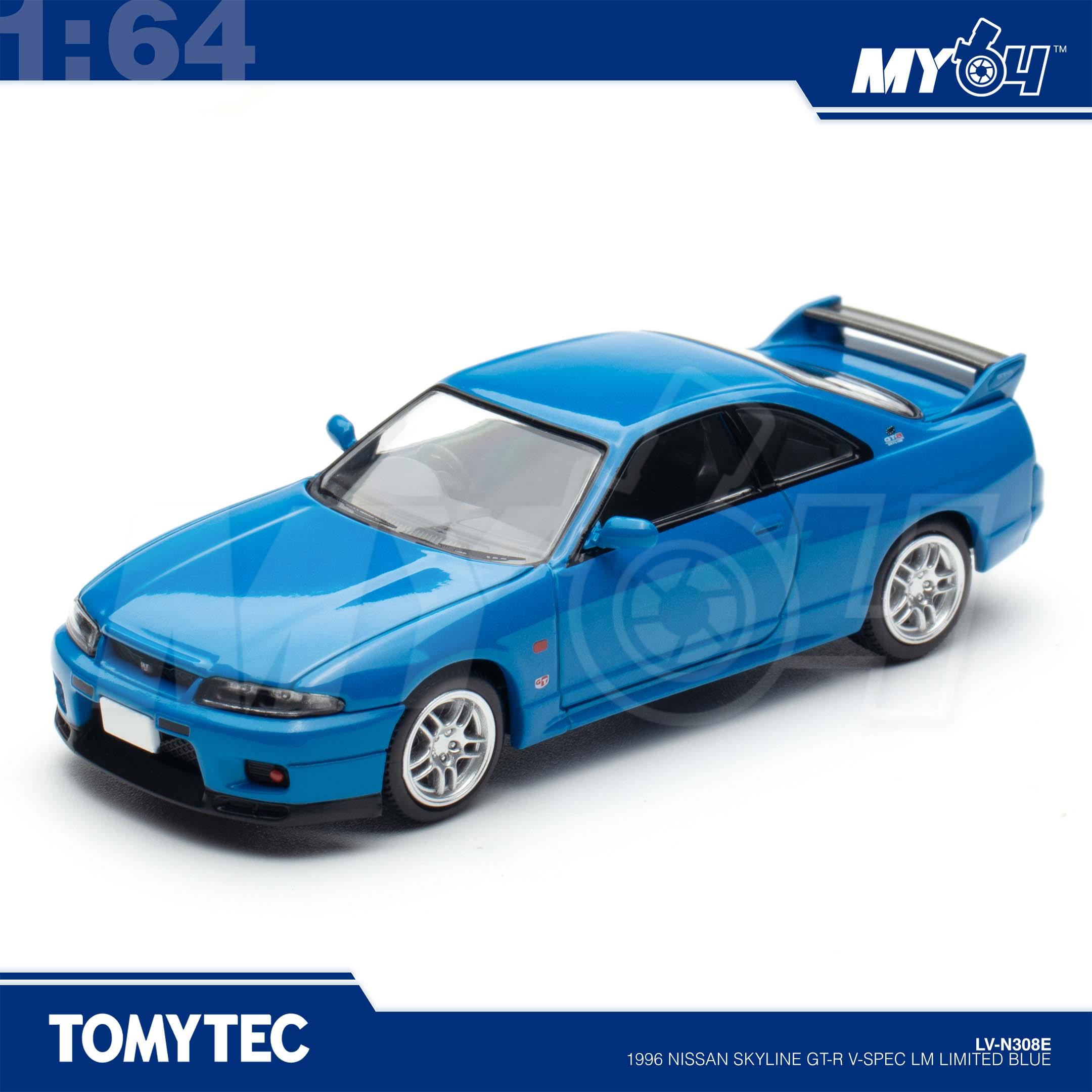 1:64 TOMYTEC 1996 Nissan Skyline GT-R V-Spec LM Limited Blue