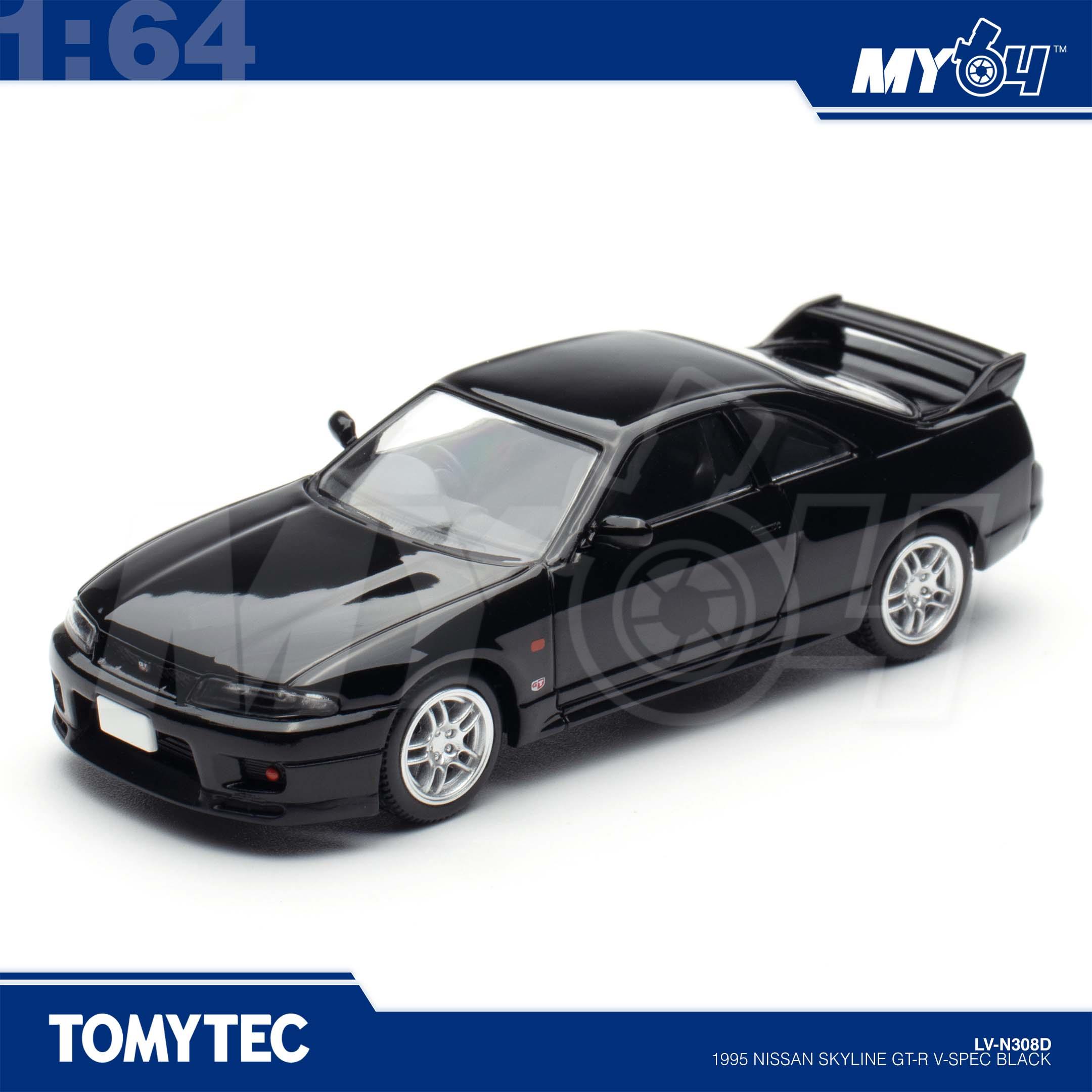 1:64 TOMYTEC 1995 Nissan Skyline GT-R V-Spec Black