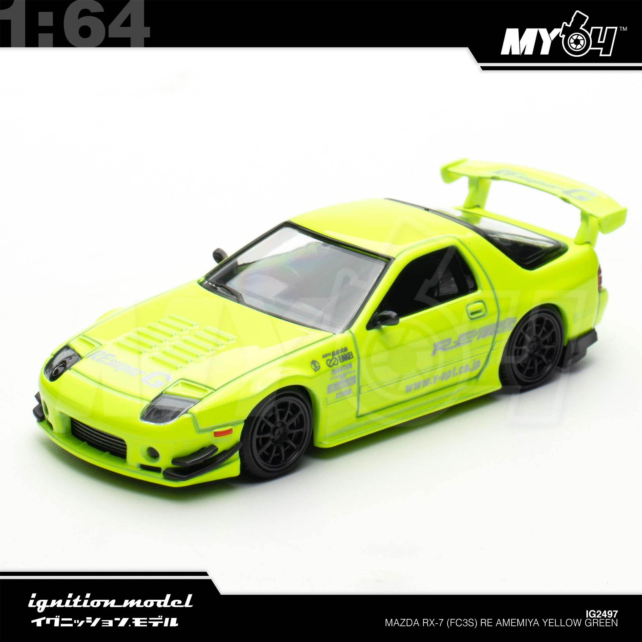 1:64 IGNITION MODEL Mazda RX-7 (FC3S) RE Amemiya Yellow Green