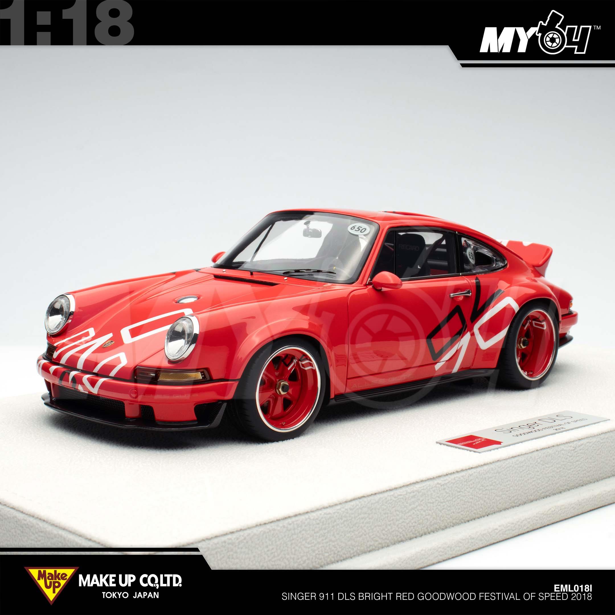 1:18 MAKE UP Singer 911 DLS Bright Red Goodwood Festival of Speed 2018