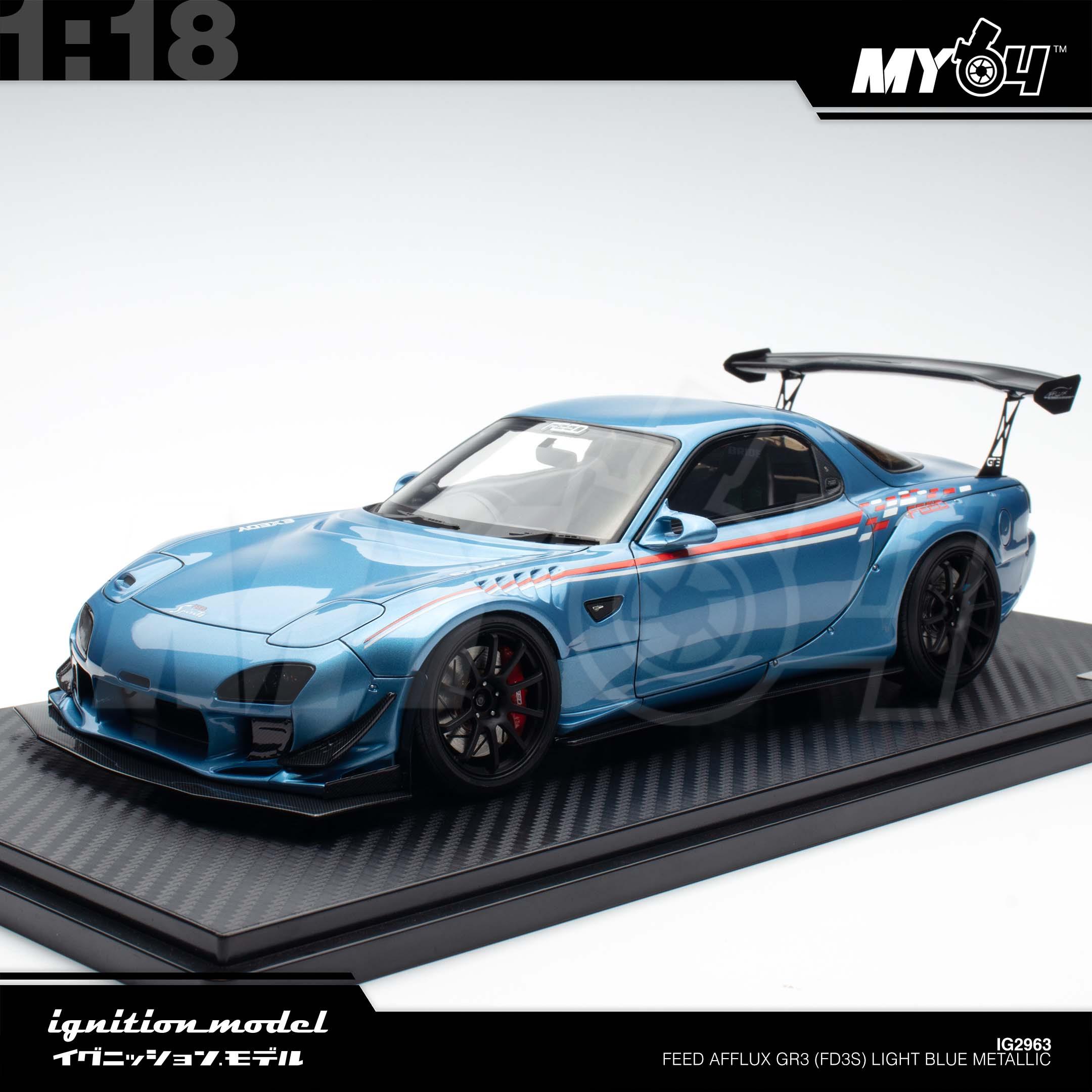 1:18 IGNITION MODEL Feed Afflux GR3 (FD3S) Light Blue Metallic