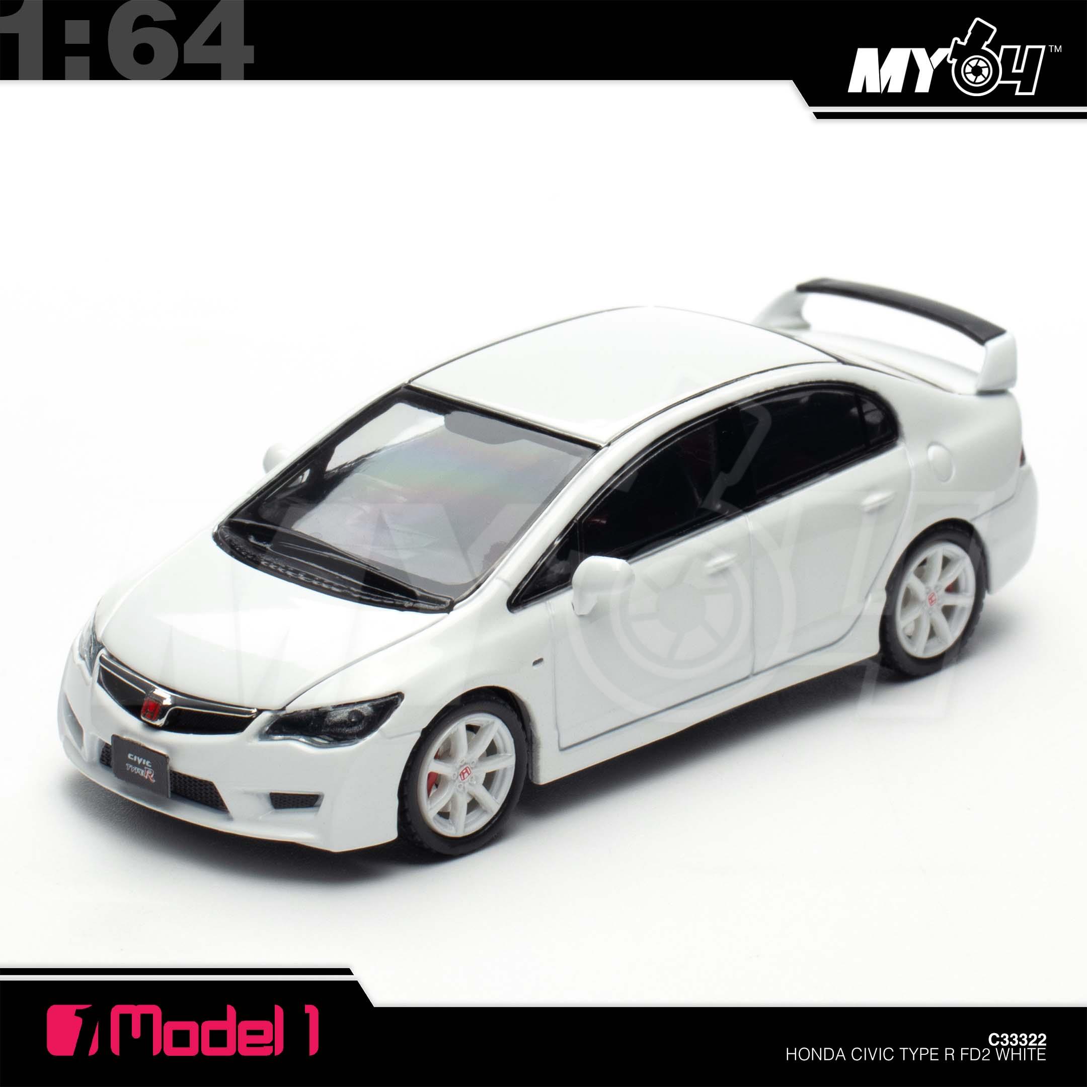 1:64 MODEL1 Honda Civic Type R FD2 White