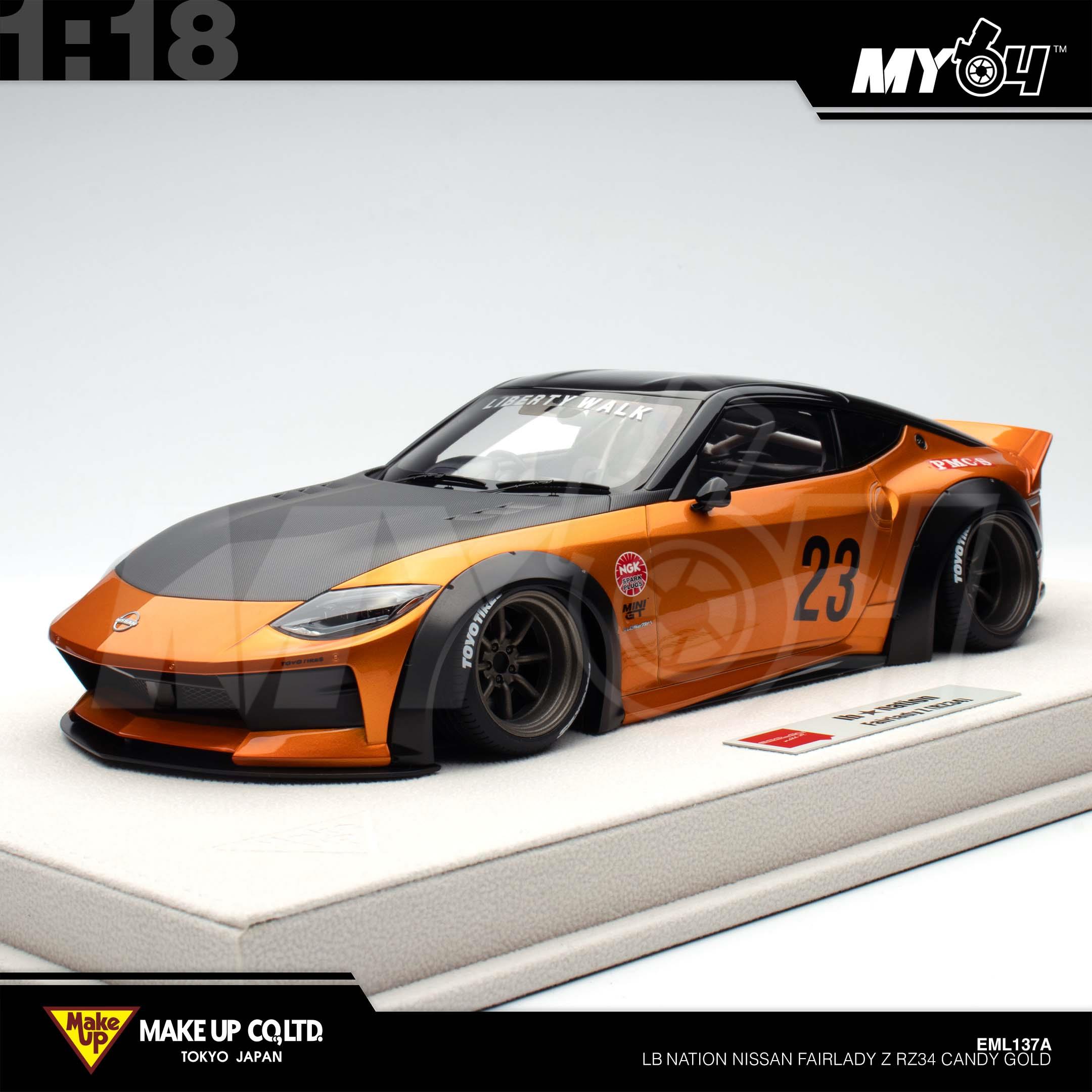 1:18 MAKE UP LB Nation Nissan Fairlady Z RZ34 Candy Gold