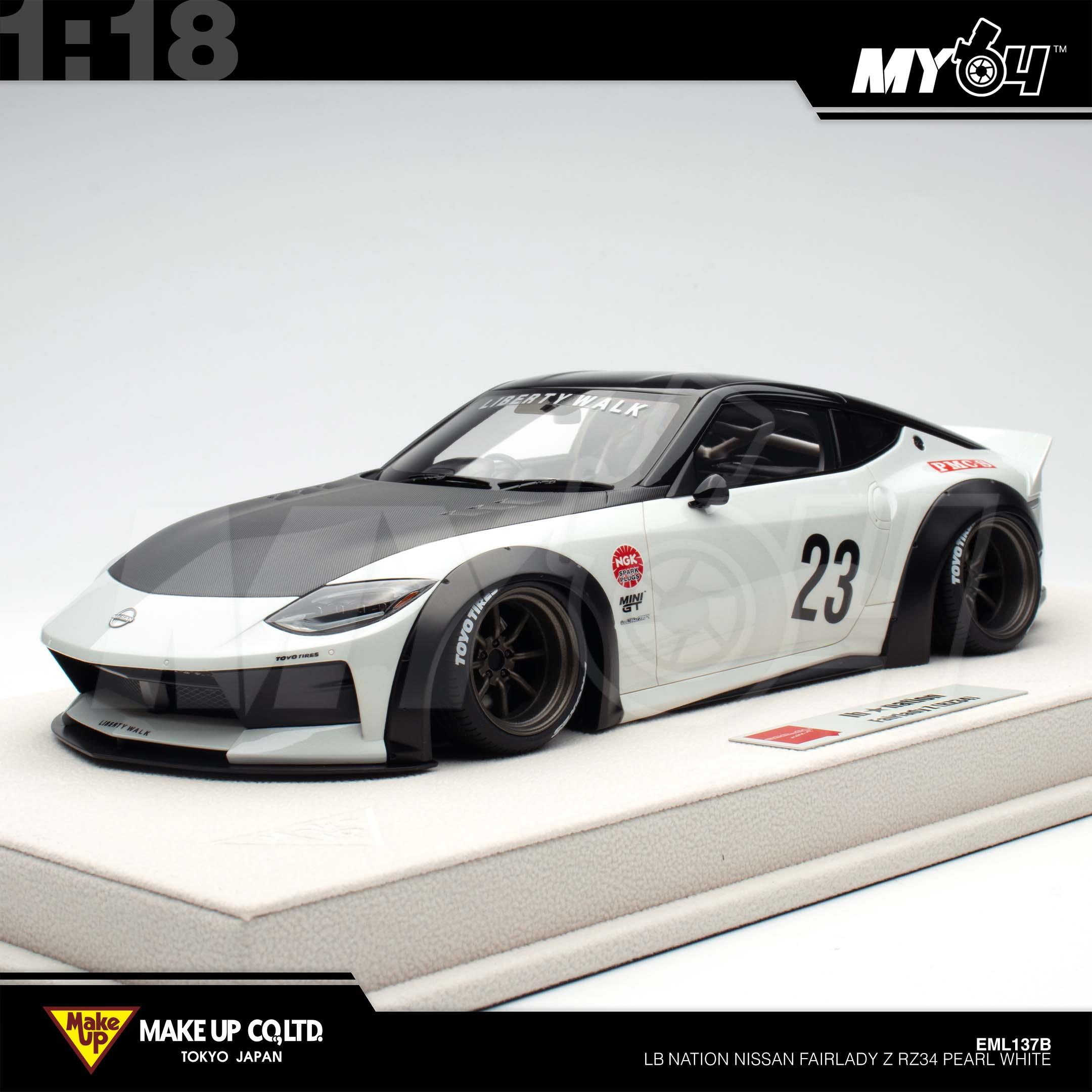 1:18 MAKE UP LB Nation Nissan Fairlady Z RZ34 Pearl White