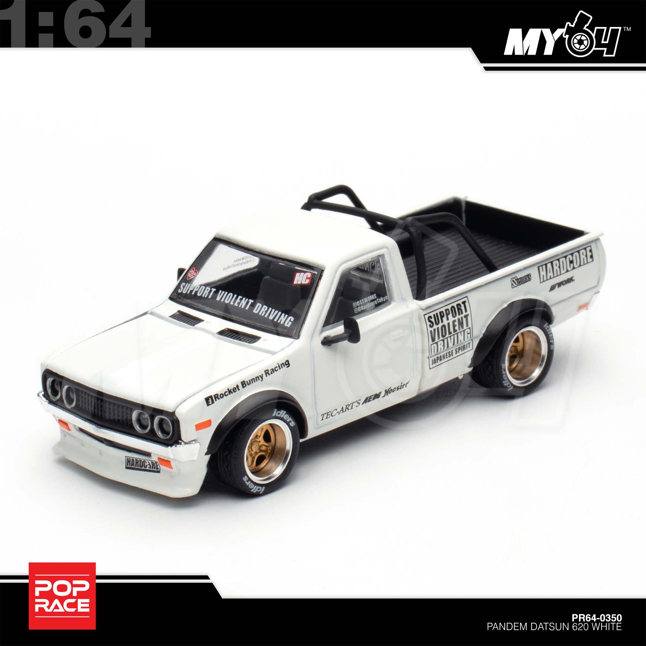 1:64 POP RACE Pandem Datsun 620 White