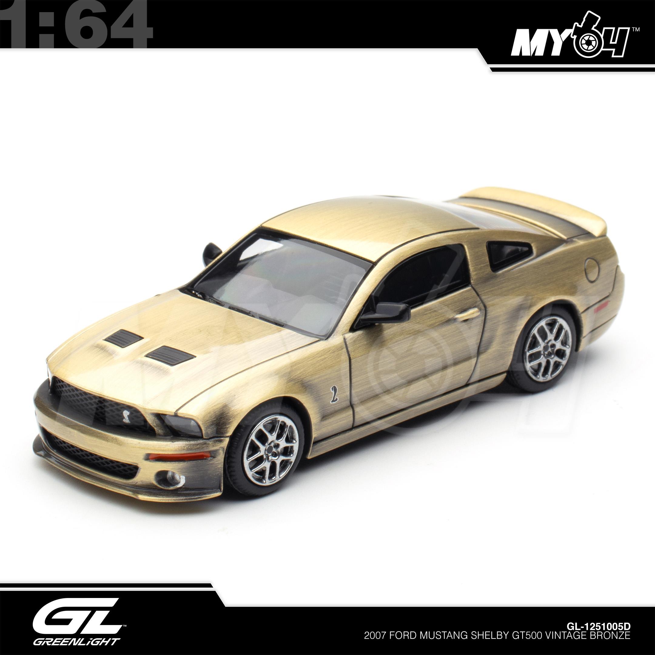 1:64 GREENLIGHT 2007 Ford Mustang Shelby GT500 Vintage Bronze