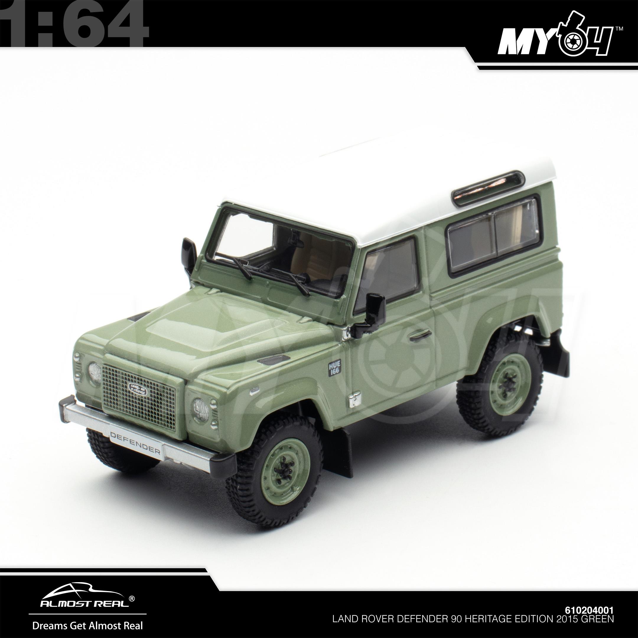 1:64 ALMOST REAL Land Rover Defender 90 Heritage Edition 2015 Green