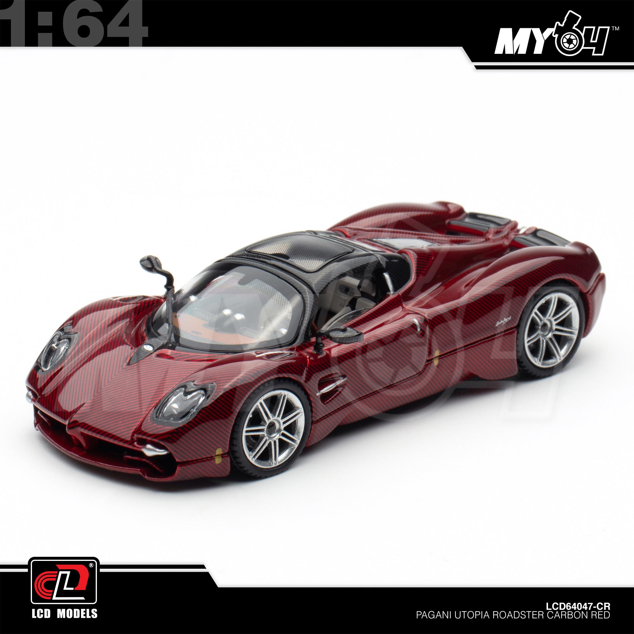 1:64 LCD MODEL Pagani Utopia Roadster Carbon Red
