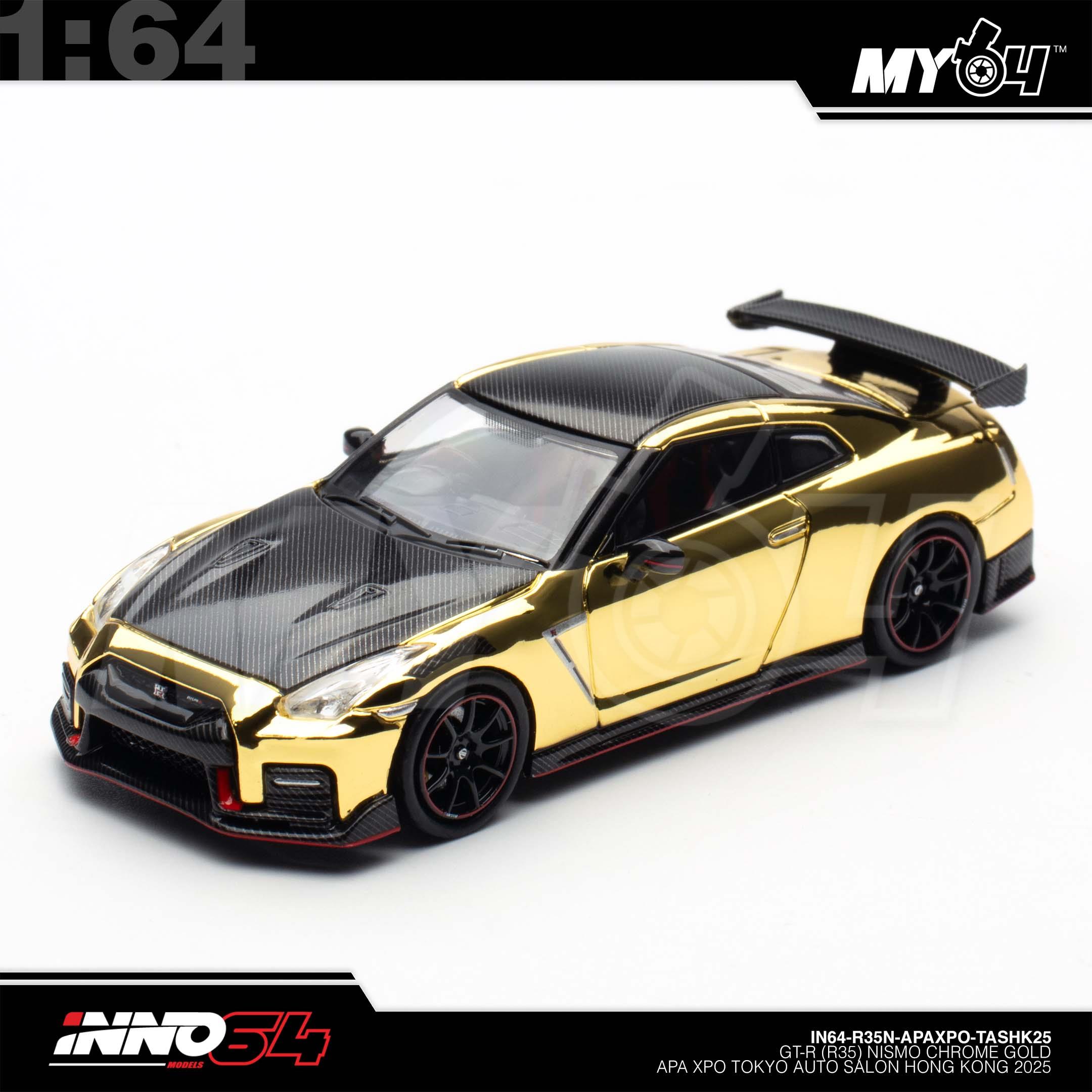 1:64 INNO64 GT-R (R35) Nismo Chrome Gold APA XPO Tokyo Auto Salon Hong Kong 2025