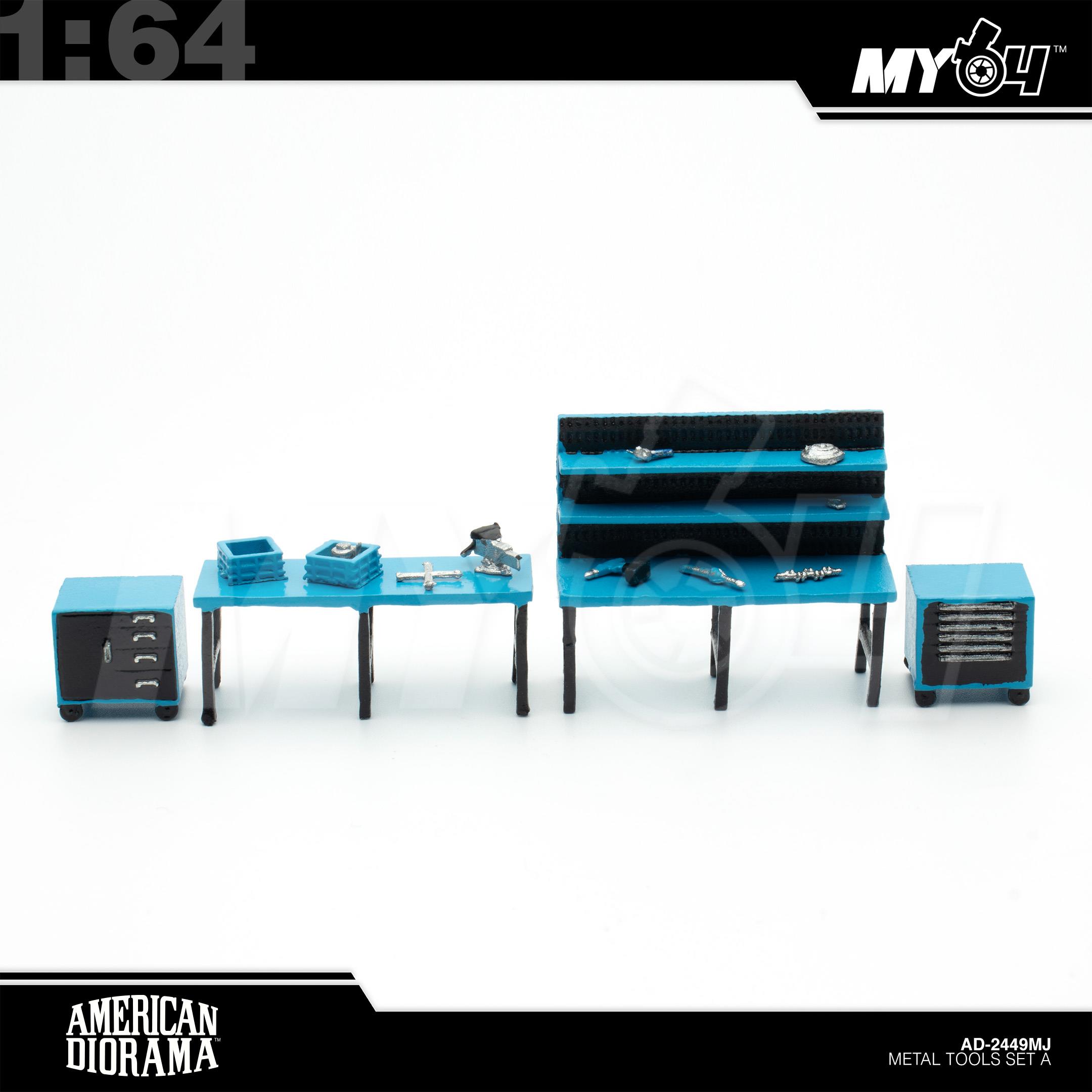 1:64 AMERICAN DIORAMA Metal Tools Set A