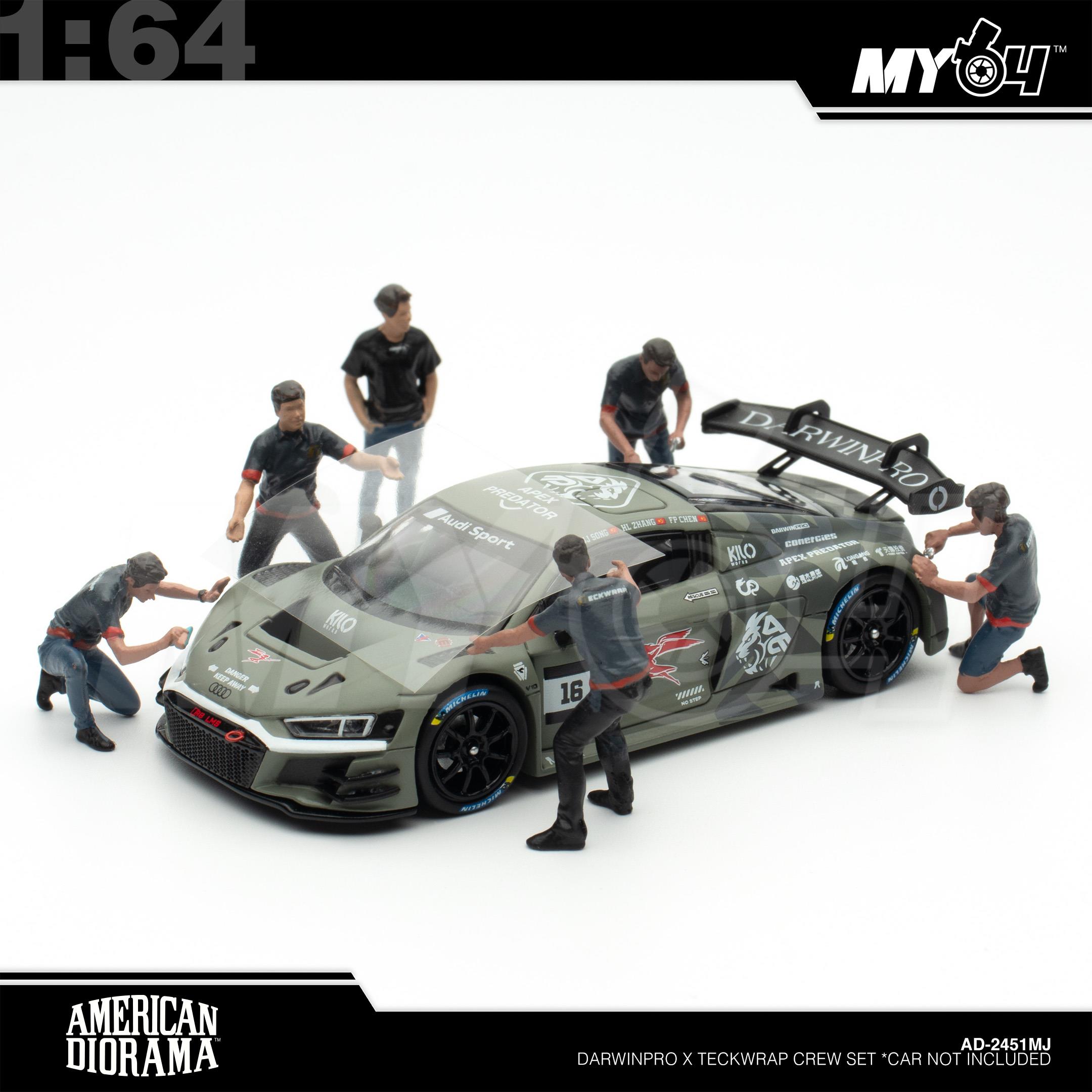 1:64 AMERICAN DIORAMA DarwinPro X Teckwrap Crew Set *Car not Included