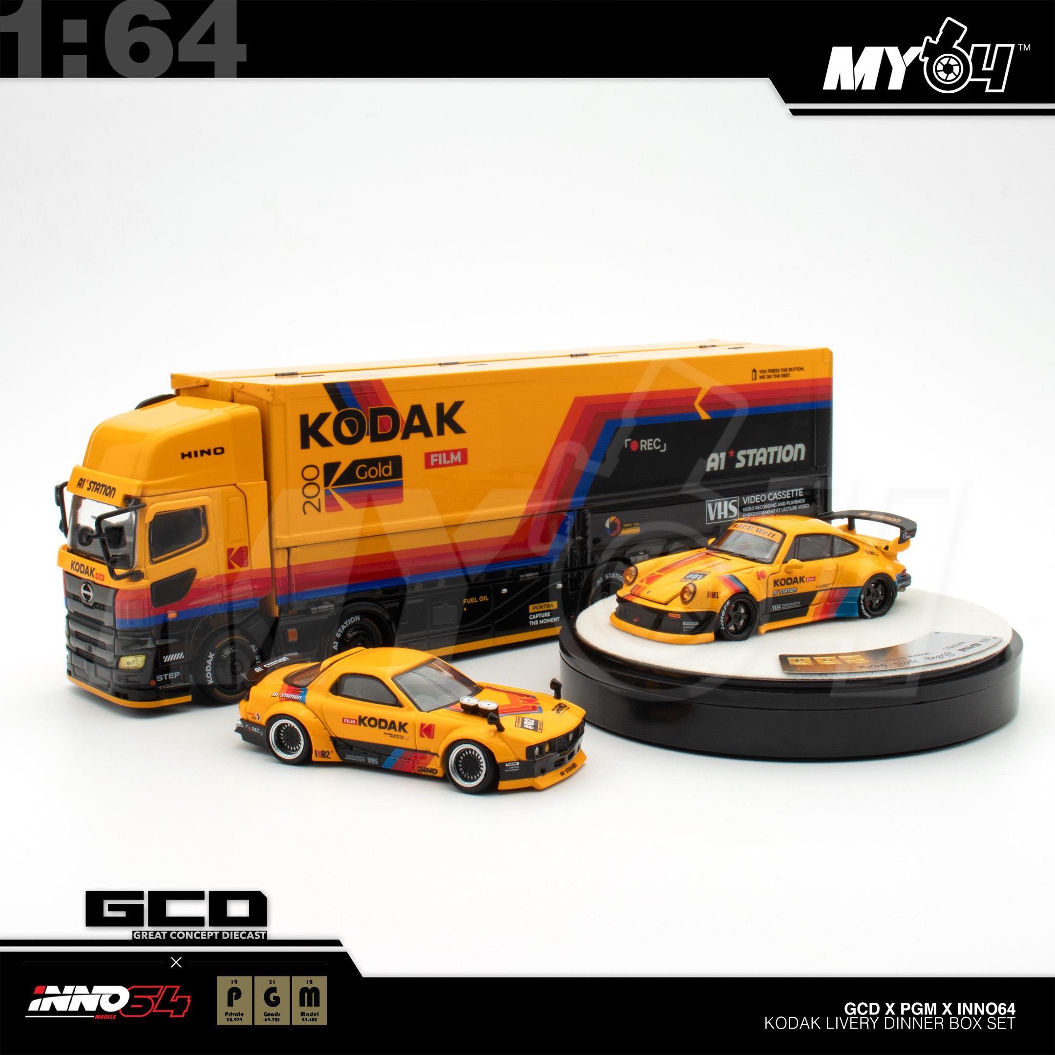 1:64 INNO64 X GCD X PGM Kodak Livery Dinner Box Set