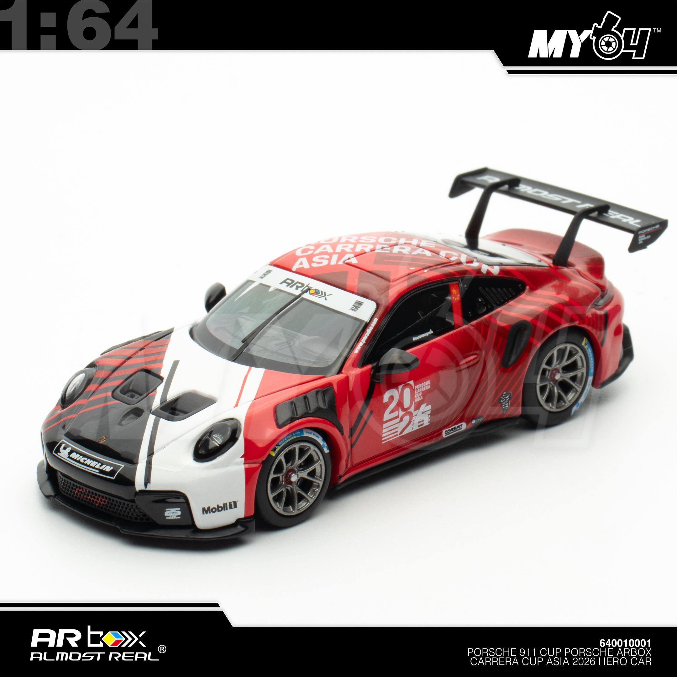 1:64 ALMOST REAL Porsche 911 Cup Porsche ARbox Carrera Cup Asia 2026 Hero Car