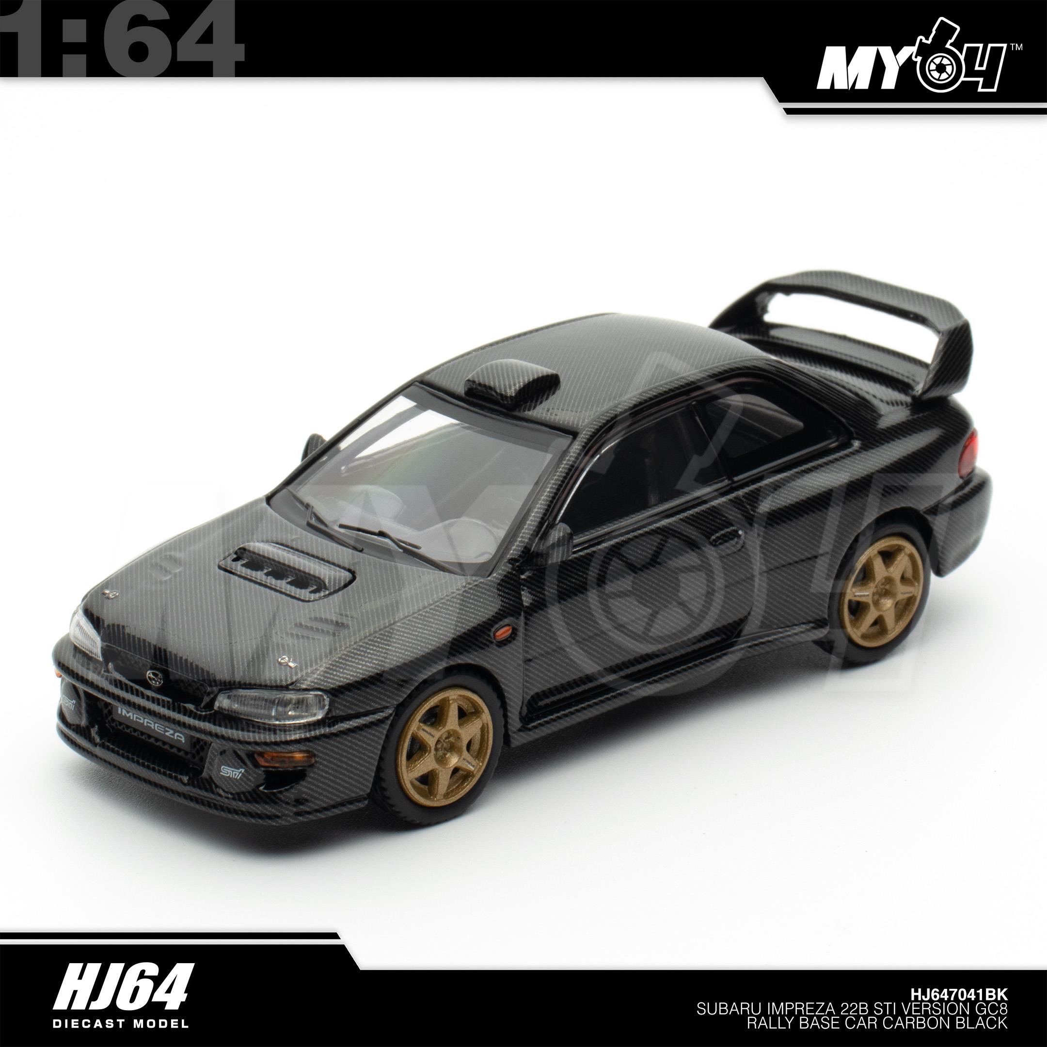1:64 HOBBY JAPAN Subaru Impreza 22B STi Version GC8 Rally Base Car Carbon Black