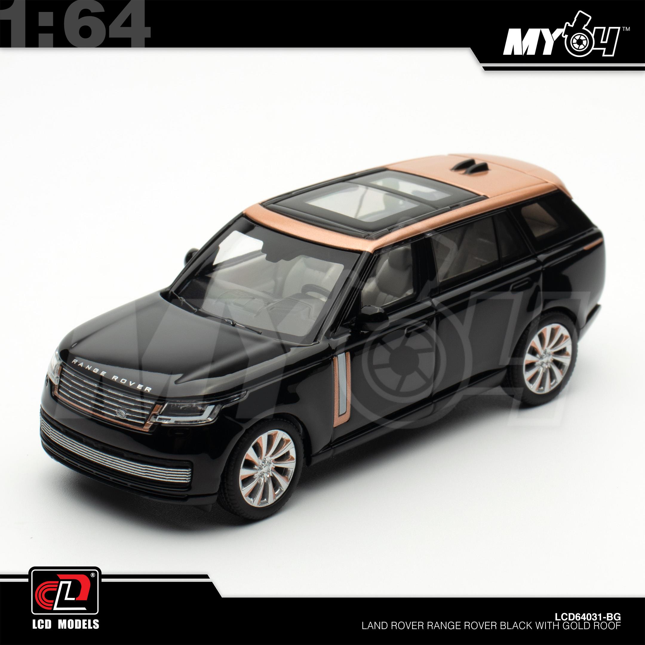 1:64 LCD MODEL Land Rover Range Rover Black with Gold Roof
